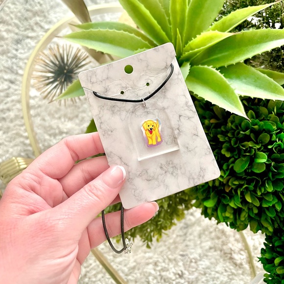 Lisa Frank Dog Acrylic Sticker Necklace - Picture 3 of 7